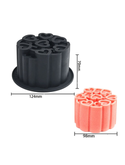 Форма силиконовая «Бенто сердечки"