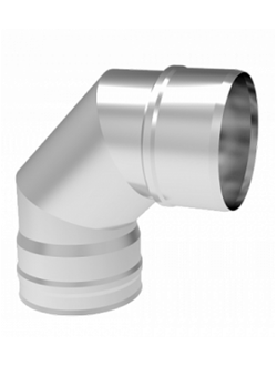 Отвод 90*, Ф 115, НЕРЖ.439, 0,5мм, тип-2