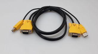 Кабель VGA + 2 USB A/B для KVM переключателя