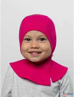 Шапка-шлем 24301-01 95%хлопок 5%лайкра, малиновый 40-42