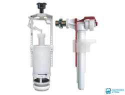 Арматура к смыв.бачку стоп-кноп.ALCAPLAST/Alcadrain 1/2 хр.кн.бок.под унив колонка лат.штуцерSA2000К