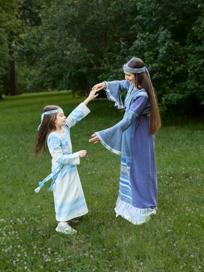 Платье "Лебёдушка" крапива