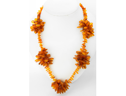 Бусы из натурального янтаря "Солнце"