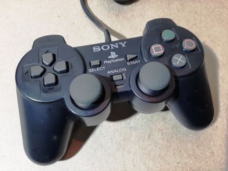 №012 &quot;Midnight Black&quot; Оригинальный SONY Контроллер для PlayStation 2 PS2 DualShock 2