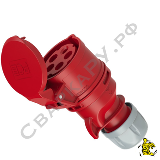 Розетка кабельная PCE Shark 225-6 380В/32А 5 полюсов IP44 CEE ударопрочная брызгозащищенная