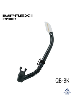 Трубка для дайвинга TUSA Импрекс II Гипердрай черн. силикон, SP-580QB