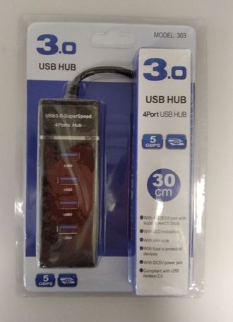 USB HUB 4 порта USB 3.0 ZT-319 (гарантия 14 дней)