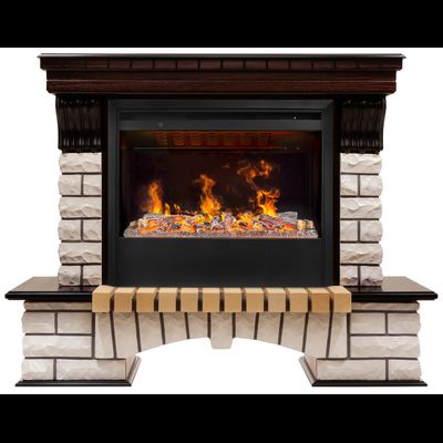 Электрокамин Country AO с очагом 3D Helios 26 SBG