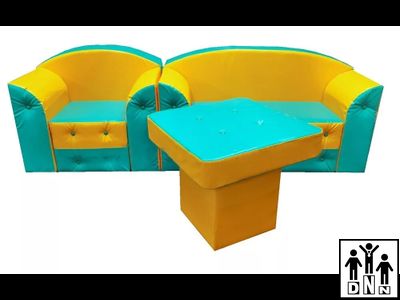 Детская игровая мебель "Гулливер" зеленый / желтый