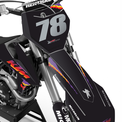 Наклейки на мотоцикл KTM 125-450 SX, SXF 2019-2022, EXC 2020-2023/GR8 #5881-5