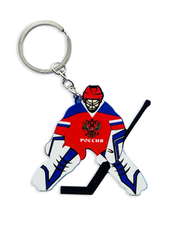 БРЕЛОК "ВРАТАРЬ" (МЕТАЛЛИЧЕСКИЙ ПЛОСКИЙ ДВУСТОРОННИЙ)