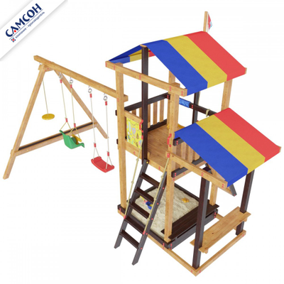 ДЕТСКАЯ ДЕРЕВЯННАЯ ИГРОВАЯ ПЛОЩАДКА САМСОН КИРИБАТИ КОМБИ в Воронеже
