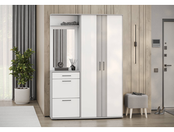 Прихожая МЕДЕЯ mini Белый/Серый