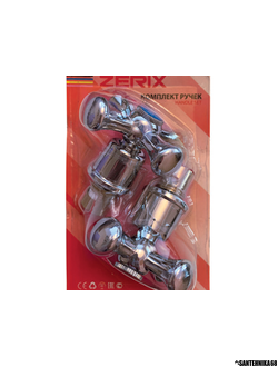 Комплект кранбукс с ручками ZERIX HANDLES SET-A827 с кранбуксами, пара керамика резьба имп. 1/2"