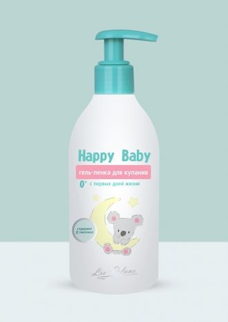 LIV DELANO Happy Baby  Гель-пенка для купания с первых дней жизни 300г