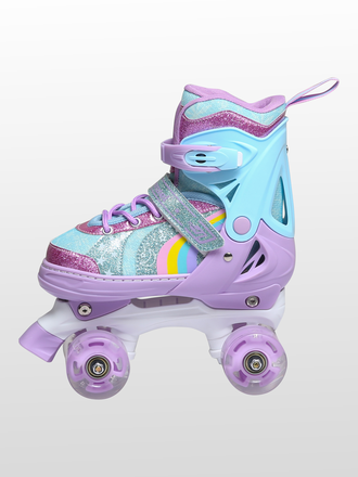 Квады детские раздвижные Banwei Rainbow Lilac (светящиеся колёса)