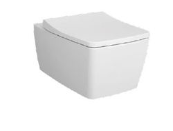 Комплект: подвесной безободковый унитаз VitrA Metropole Rim-Ex, с тонким сиденьем с микролифтом, инсталяцией и панелью управления, 9820B003-7201