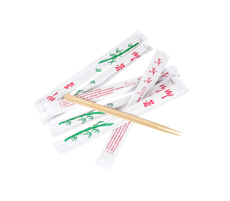 Палочки бамбуковые для еды (одноразовые) упаковка 100 шт