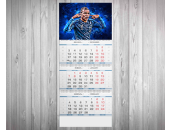 Календарь квартальный Kylian Mbappe Lottin, Килиан Мбаппе Лоттен №8