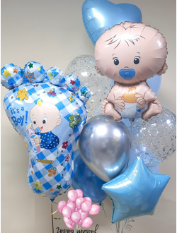set-1-vypiska-iz-roddoma-malchik+доставка Краснодар, шарики с гелием недорого, спасибо за внука