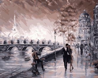 Картина по номерам 40х50 GX 34218 Прогулка по Парижу