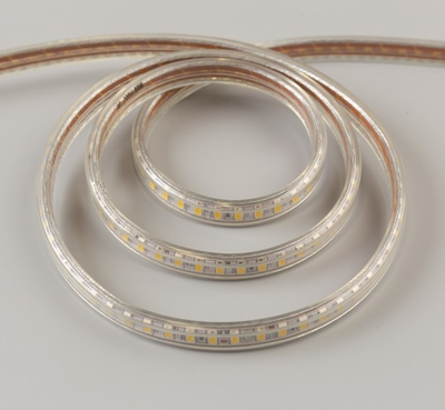 Светодиодная лента 220В, 25 Вт/м, 35 Лм/, LED120, SMD5630, IP68, теплый белый, 100метров