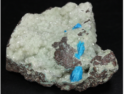 Кавансит, кристаллы на породе, Индия (42*32*21 мм, 31 г) №28636