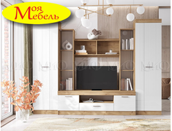 Атлантида-6 Гостиная (дуб крафт/белый глянец холодный)