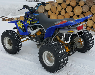 Наклейки на квадроцикл Yamaha YFZ 350 Banshee #545 Rockstars синий