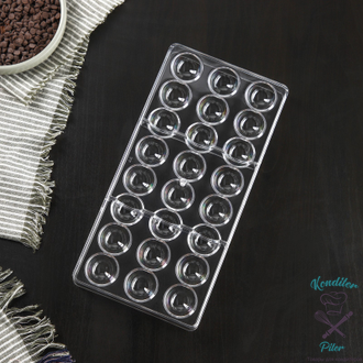 Форма для шоколада и конфет KONFINETTA «Полусфера», 27,5×13,5 см, 24 ячейки, ячейка 3×3 см