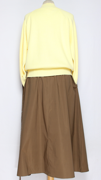 Юбка хлопок "Молния хлястик" мокко до р.52