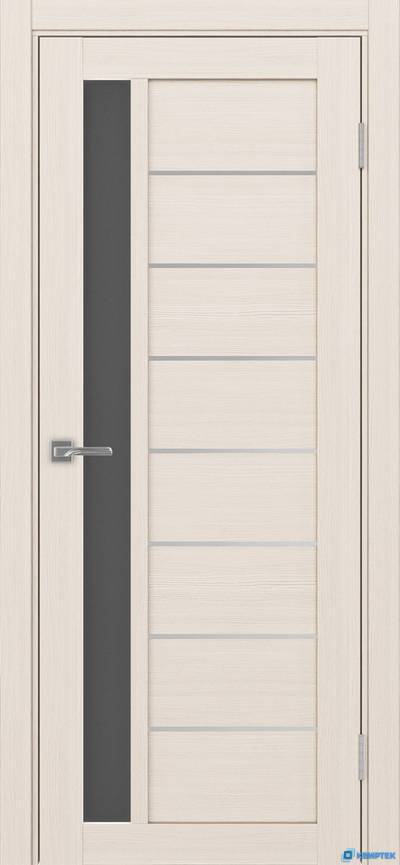 Дверь экошпон Турин 554АПП.21 Ясень перламутровый Молдинг SC Сатин графит в Челябинске | КВИРТЕК