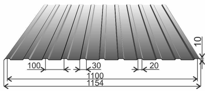 Профнастил С10, Зелёный мох:1,15*2м