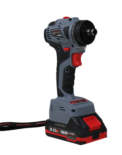 Аккумуляторный бесщеточный шуруповерт со сменными насадками PROFIPOWER MKBL-18BM