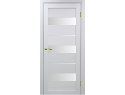 Межкомнатная дверь "Турин-526" белый монохром (стекло)