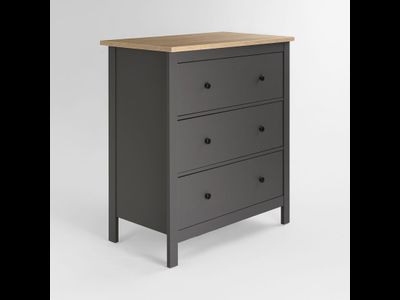 Сага Комод 3 ящика 920х1007х510 серый/ясень