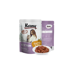 Пауч Karmy (Карми) влажный корм (пауч) для котят и кормящих кошек, курица в желе 80 г