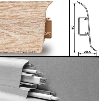 Пластиковый плинтус Aberhof 2232 Дуб белый