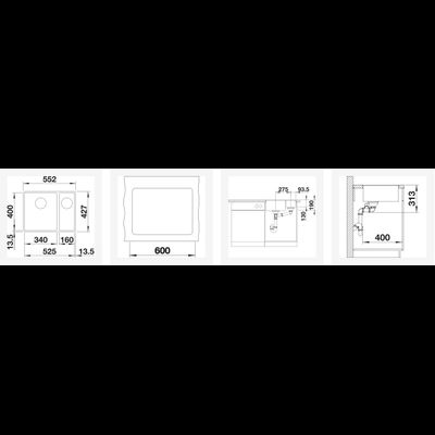 Мойка Blanco Subline 340/160-F 523568
