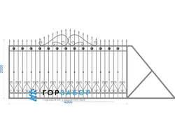 Раздвижные ворота кованые KOV1504 заказать недорого срочно
