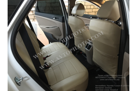 Чехлы Автопилот из экокожи (бежевый) на Hyundai Tucson III (2015+) 