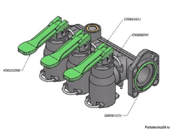 Блок распределитель с модульными кранами: 3 крана