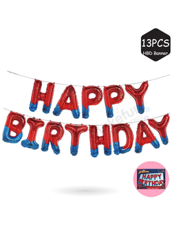 Набор шаров-букв "Happy Birthday", человек паук