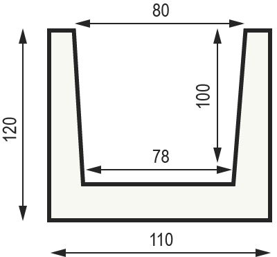 Декоративная балка из полиуретана Country Decor (WOOD LOOK) М11 (120х110) темная олива