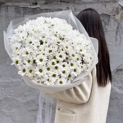 Букет из 25 хризантем