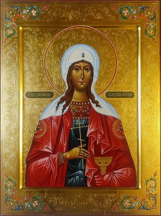 Варвара Илиопольская Никомидийская, Святая великомученица. Рукописная икона.