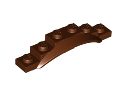 Vehicle, Mudguard 1 1/2 x 6 x 1 with Arch, Reddish Brown (62361 / 6022038 / 6299945 / 6476005)