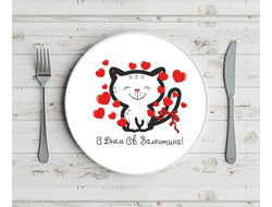 Тарелка для влюбленных, на 14 февраля №7