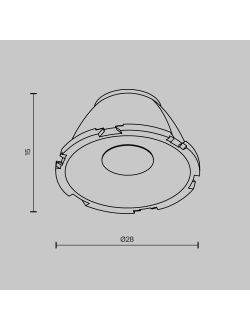 Линза для серии Round 7W 15°, LensCD28-15