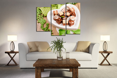 Модульная картина "Конфеты в вазе"